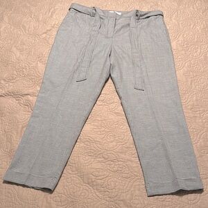 LOFT Devin Slim Tie Waist Pants in Houndstooth pattern Size 14